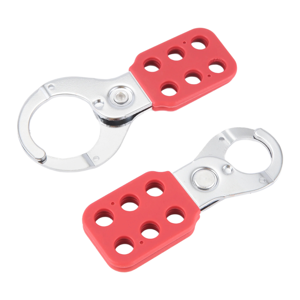 2 Pezzi Lucchetto Di Sicurezza Con Chiusura A Scatto In Acciaio E Nylon Per Attrezzature Industriali-image