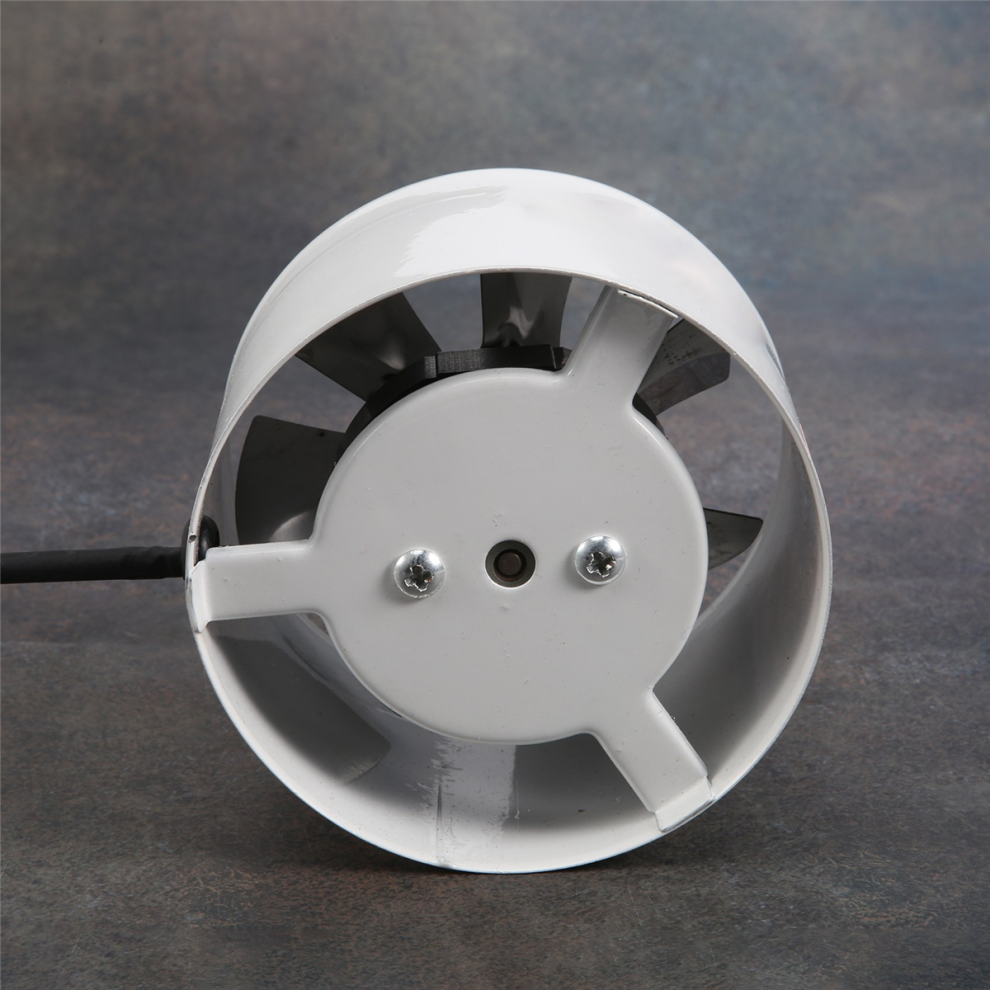 Ventilatore Di Scarico In Linea Da 220 V, Ventola Di Raffreddamento Dell'aria, Bianco - 4 Pollici