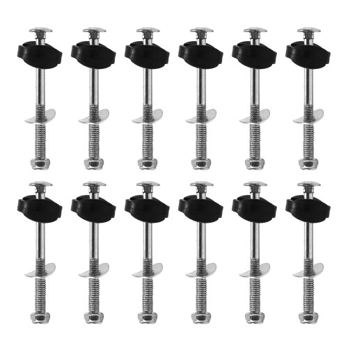 Trampoline Screws Kits, 12Pcs Galvanized Steel Fixing Accessories for Assembly Replacement