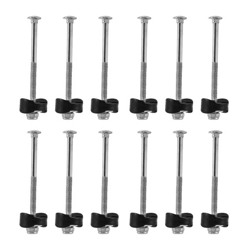 Trampoline Screws Kits, 12Pcs Galvanized Steel Fixing Accessories for Assembly Replacement 2