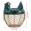 Egg Storage Basket Metal Wire Fruit with Chicken Shape Lid Ceramic Holder, Holds 30 Eggs 3