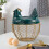Egg Storage Basket Metal Wire Fruit with Chicken Shape Lid Ceramic Holder, Holds 30 Eggs 5