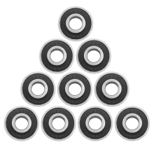 10Pcs 608- Longboard Integrated Bearing Skateboard Wheel Inline Roller Skate 8X22X12.6mm,Black
