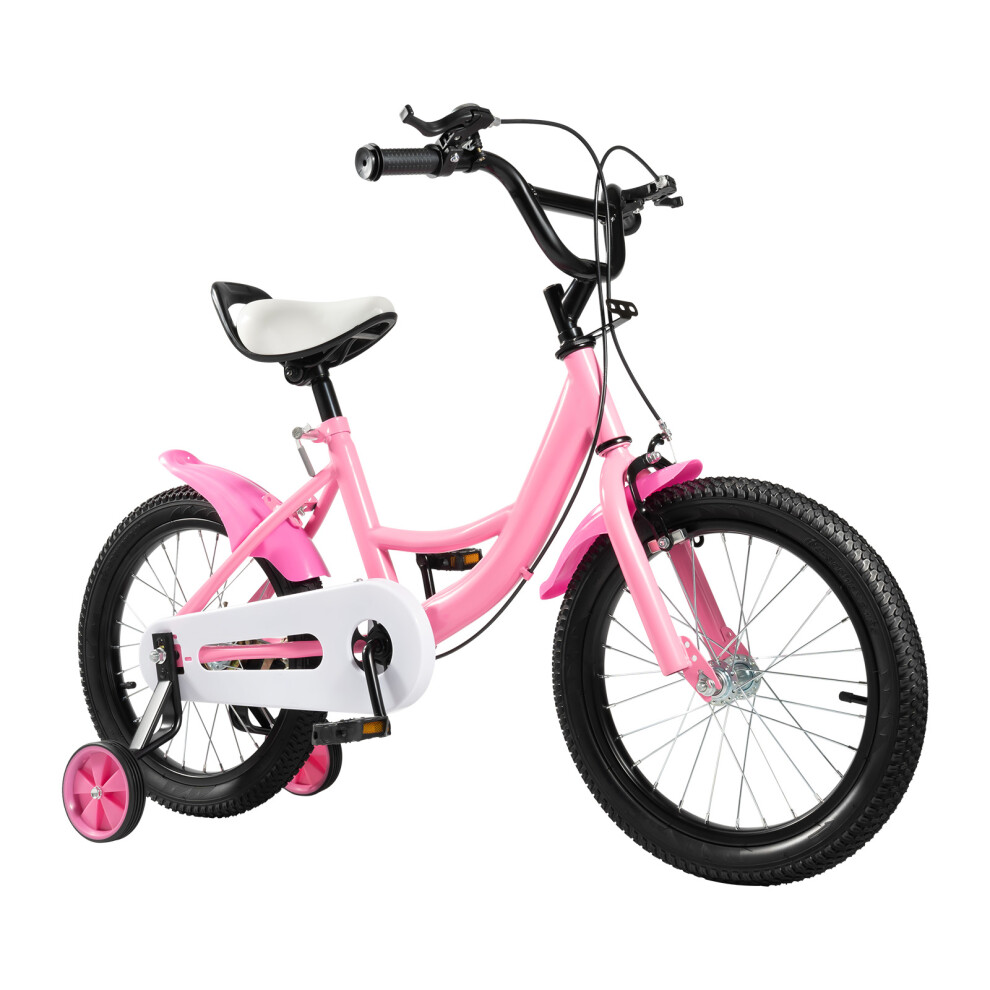 16" Pink Kids Bike,Stabilisers Children Bicycle for 5-8 Years Old