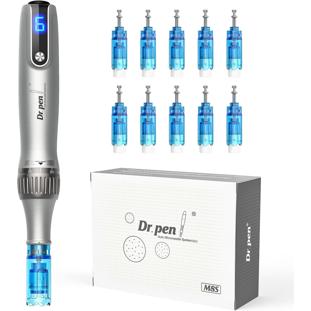 Dr.Pen Ultima M8S Microneedling Pen - Wireless Derma Pen for Face Body Beard Hair