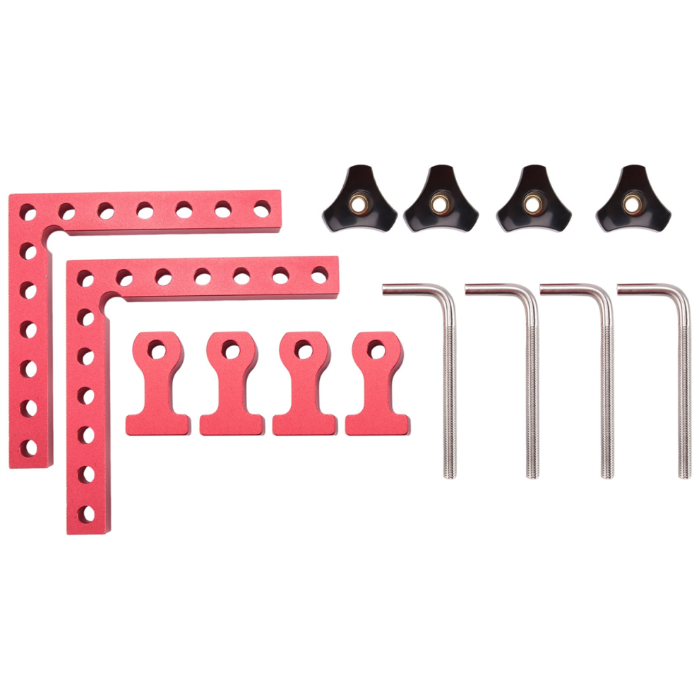 90 Degree Positioning Squares Right Angle Clamps, Aluminum Alloy L-Type Corner Clamp Woodworking Carpenter Clamping Tool 4853572003957