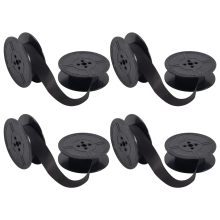 4 Pack Typewriter Ribbon Twin Spool Ink Replacement Part for Most Typewriter(Black)