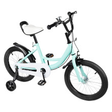 16" Green Kids Bike with Stabilizers for Ages 5-8 | Adjustable Seat & Armrests, Durable Carbon Steel Frame
