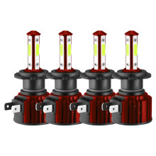 4x 4-stranná kombinovaná sada LED žiaroviek H7+H7, 8000K, modrá, Hi&Lo, 30000LM