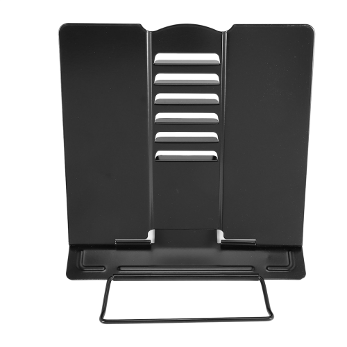 Desk Book Stand Metal Reading Rest Holder Angle Adjustable Document Portable Sturdy (Black) 1