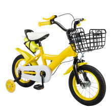 12" Yellow Kids Bike,Stabilisers Children Bicycle for 2-4 Years Old