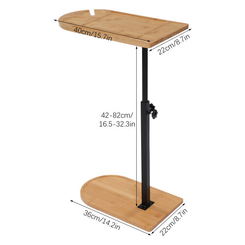 C-Shaped Mobile Side Table Sofa Coffee Couch Side End Laptop Table 1