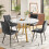 Modern and Sleek Round Marble Dining Table (Diameter 1 m), Gold+White 3