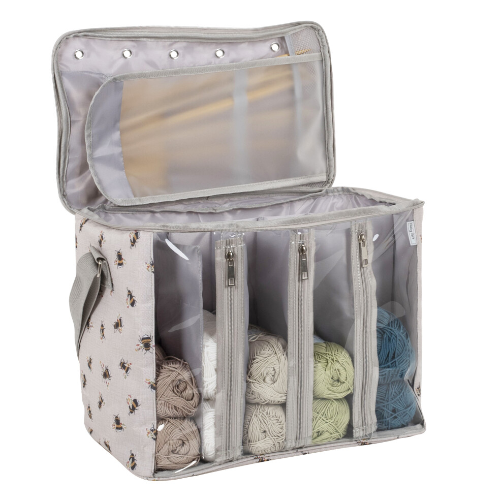 Hobby Gift Knitting Bag With Yarn Storage: Bee