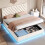 4ft6 Double Bed Frame with Handmade Button Tufted Adjustable Headboard 1