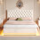 4ft6 Double Bed Frame with Handmade Button Tufted Adjustable Headboard 3
