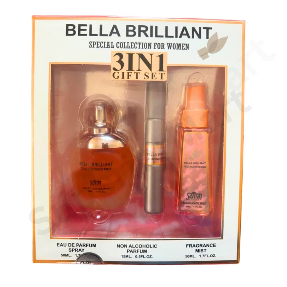 Saffron Bella Brilliant Women Perfume Edp Women's Fragrance Edp 50Ml 3 In 1