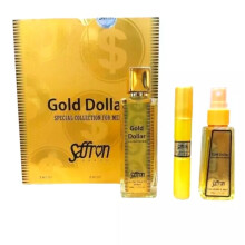 Saffron Gold Dollar 3in1 Fragrance Gift Set Mens 3pcs Gift Set For Men
