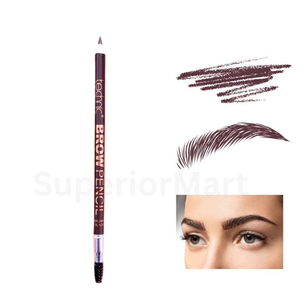 Technic Eyebrow Pencil Brow Liner Definer Brush Sharpener -Brown black