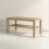 Homcom HOMCOM Coffee Table with Storage Shelf, Rectangular Centre Table, Natural 3