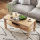 Homcom HOMCOM Coffee Table with Storage Shelf, Rectangular Centre Table, Natural 7