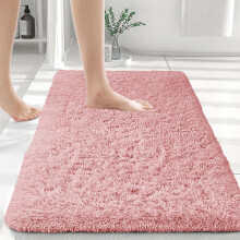 (Pink, 60 x 110 cm) Fluffy Rug Shaggy Runner Non-Slip Bath & Doormats