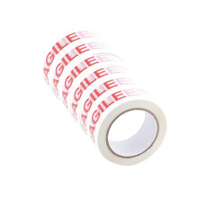 Printed Fragile Tape Self Adhesive Bopp 48mmx66m (Pack of 6)