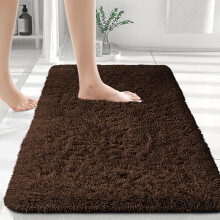 (Brown, 50 x 80 cm) Fluffy Rug Shaggy Runner Non-Slip Bath & Doormats