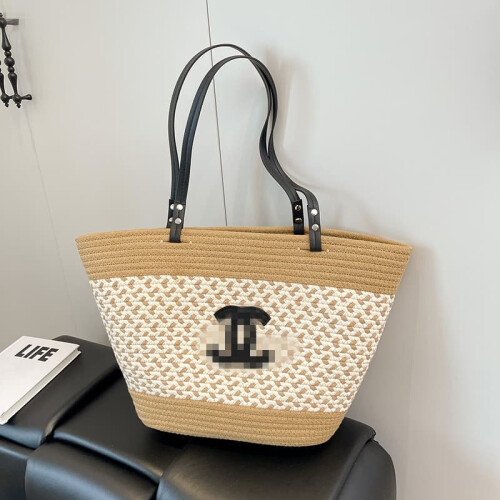 Cotton thread braided shoulder bag