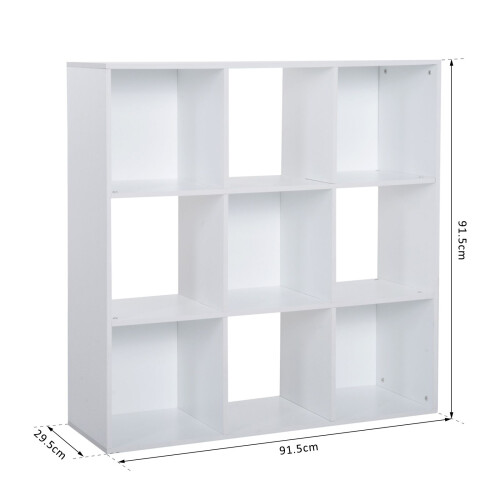 Homcom HOMCOM 9 Cube Storage Cupboard Bookcase Bookshelf Home Office, White 2