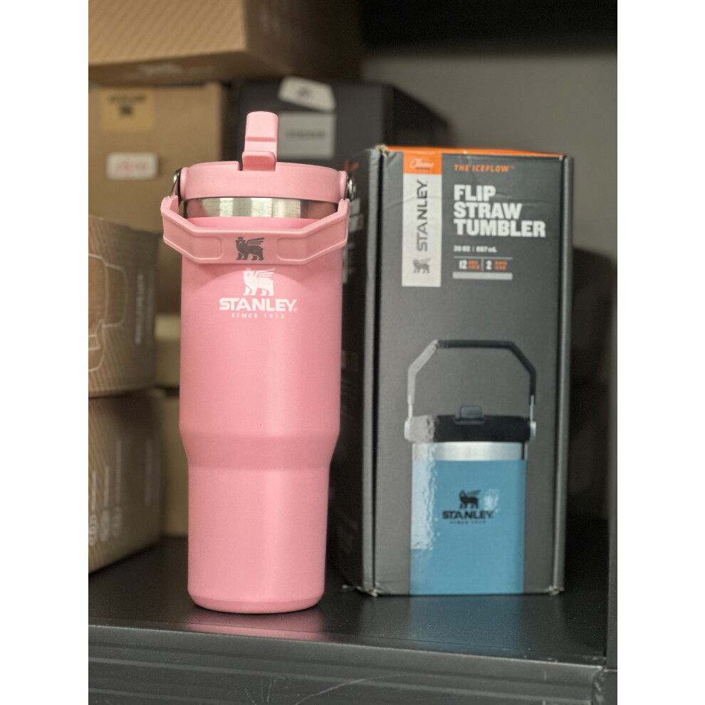 New In Box, Stanley Quencher H2.0 FlowState 30oz Stainless Steel Tumbler - PinK