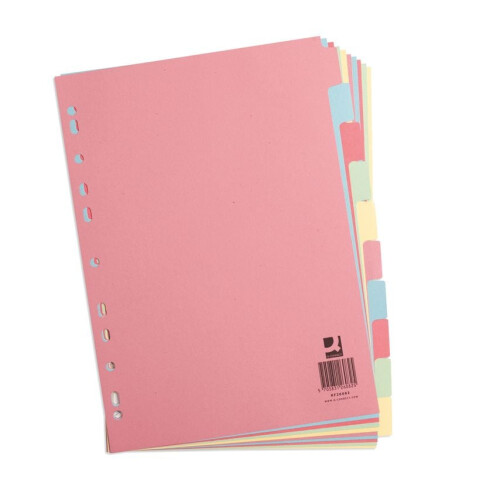 10-Part Subject Divider Multi-Punched A4 - KF26082