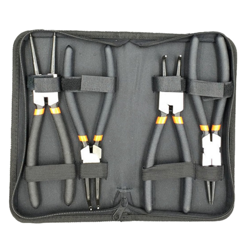 Circlip Pliers Set Internal External Ring Remover Installation Tool Straight/Curved Jaw Tip Precision Spring Loaded 1