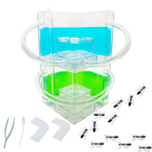 EXBEPE Ant Farm Grote 2-laags gel mierenkolonie ecosysteem terrarium Ant Habitat Science Learning Kit
