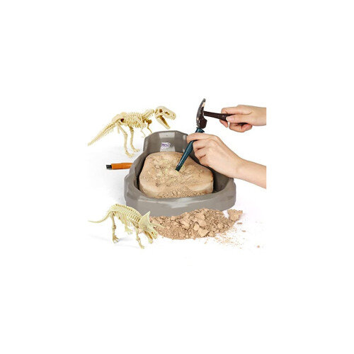 Fossil Digging Kit with 2 Dinosaur Figures, T-Rex Dinosaur Dig Kit for ...
