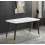 Kleya White Engineered Marble Dining Table with Black Legs 1