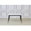 Kleya White Engineered Marble Dining Table with Black Legs 2