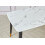 Kleya White Engineered Marble Dining Table with Black Legs 4