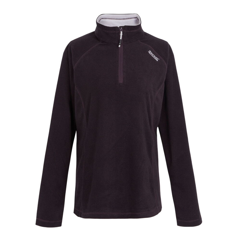 (8 UK, Deep Plum/Black) Regatta Great Outdoors Womens/Ladies Montes Half Zip Fleece Top