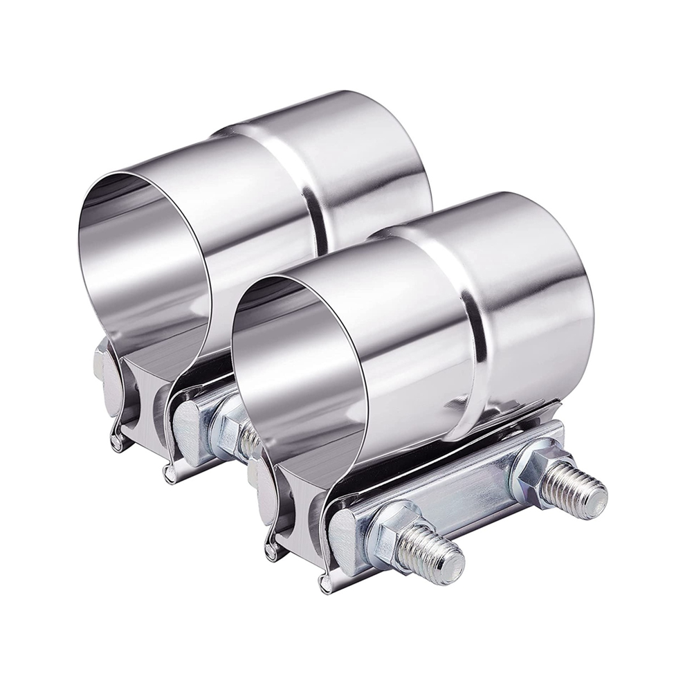 2 Inch Exhaust Clamp, Lap Joint Band Clamp Sleeve Coupler Stainless Steel (2Pcs) 4853572031561