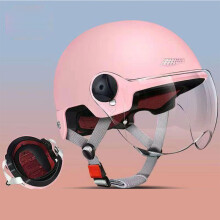 (Roze) motorfiets elektrische fietshelm voor heren dames klassieke retro scooter halve helm ultralicht