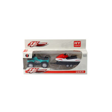 (Car Aqua) Model Kinderlegering Speelgoed Uitgebreide autoserie Platte aanhanger Containerwagen