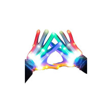 LED-handschoenen, oplichtende Rave-handschoenen, Glow In The Dark LED-skelethandschoenen van Kandi