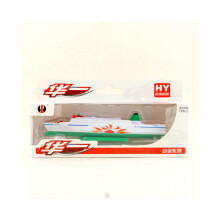 (Wit-groen) Model Kinderlegering Speelgoed Uitgebreide autoserie Platte aanhanger Containerwagen