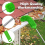 Gutter Cleaning Brush Roofing Tool with Telescopic Extendable Pole 8.2Ft Guard Cleaner Easy Remove Leave, green 5