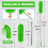 Gutter Cleaning Brush Roofing Tool with Telescopic Extendable Pole 8.2Ft Guard Cleaner Easy Remove Leave, green 8