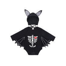 (B, 100) Peuter Baby Jongens Meisjes Halloween Cosplay Vleermuis Kostuum Romper Hoed Outfits Set