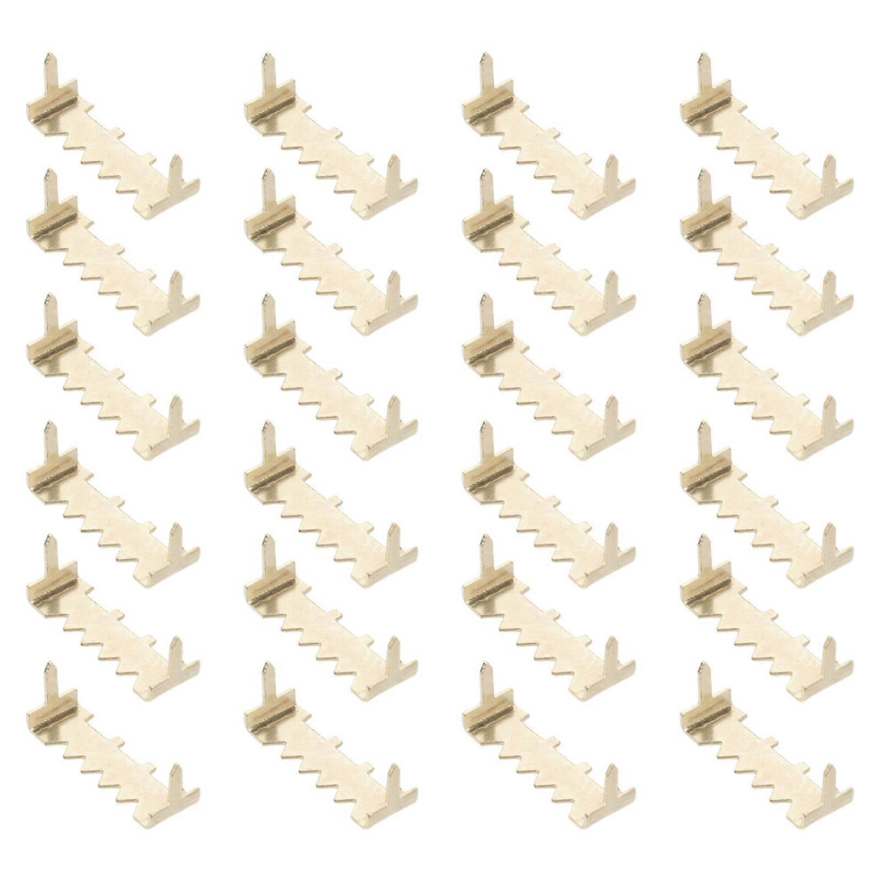 (As Show, One Size) 100Pcs Serrated Hook Picture Oil Painting Mirror Frame Hanging Hooks (Golden) 4069016328603