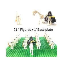 (Stijl C) Star Wars Skull Army Bouwsteenspeelgoedfiguren Minimodel 21 stuks met bodemplaat