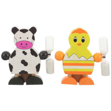 (As show, One size) 2Pcs Kids Hourglass Toothbrush Timer Desktop Hourglass Indoor Toothbrushing Timer (Random Style)